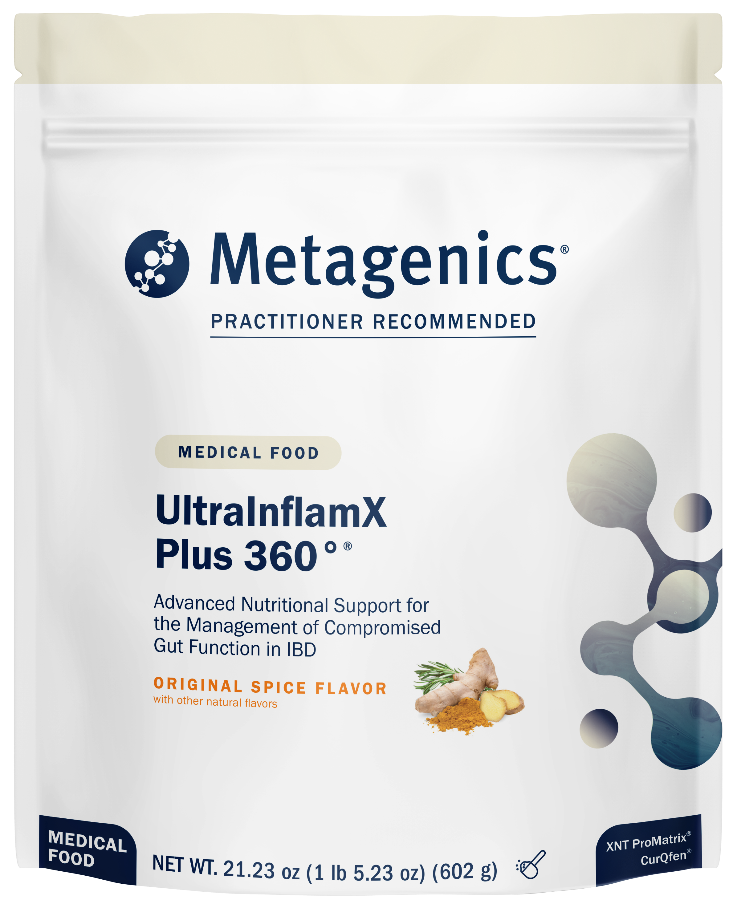 Metagenics UltraInflamX Plus 360 IBD Support OrIginal Spice 14